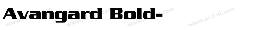 Avangard Bold字体转换
